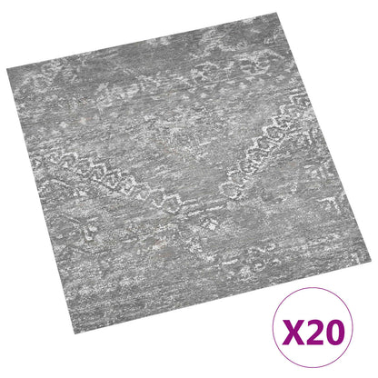 Zelfklevende Vloerplanken 30,5 x 30,5 cm 20 pcs PVC Betongrijs