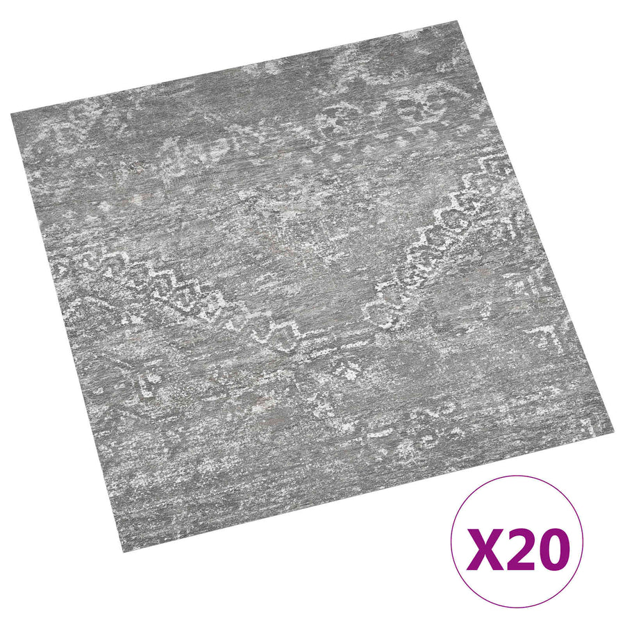 Zelfklevende Vloerplanken 30,5 x 30,5 cm 20 pcs PVC Betongrijs