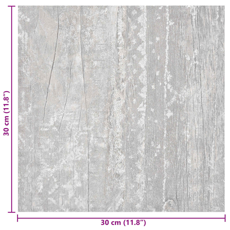 Zelfklevende Vloerplanken 30,5 x 30,5 cm 20 pcs PVC Grijs