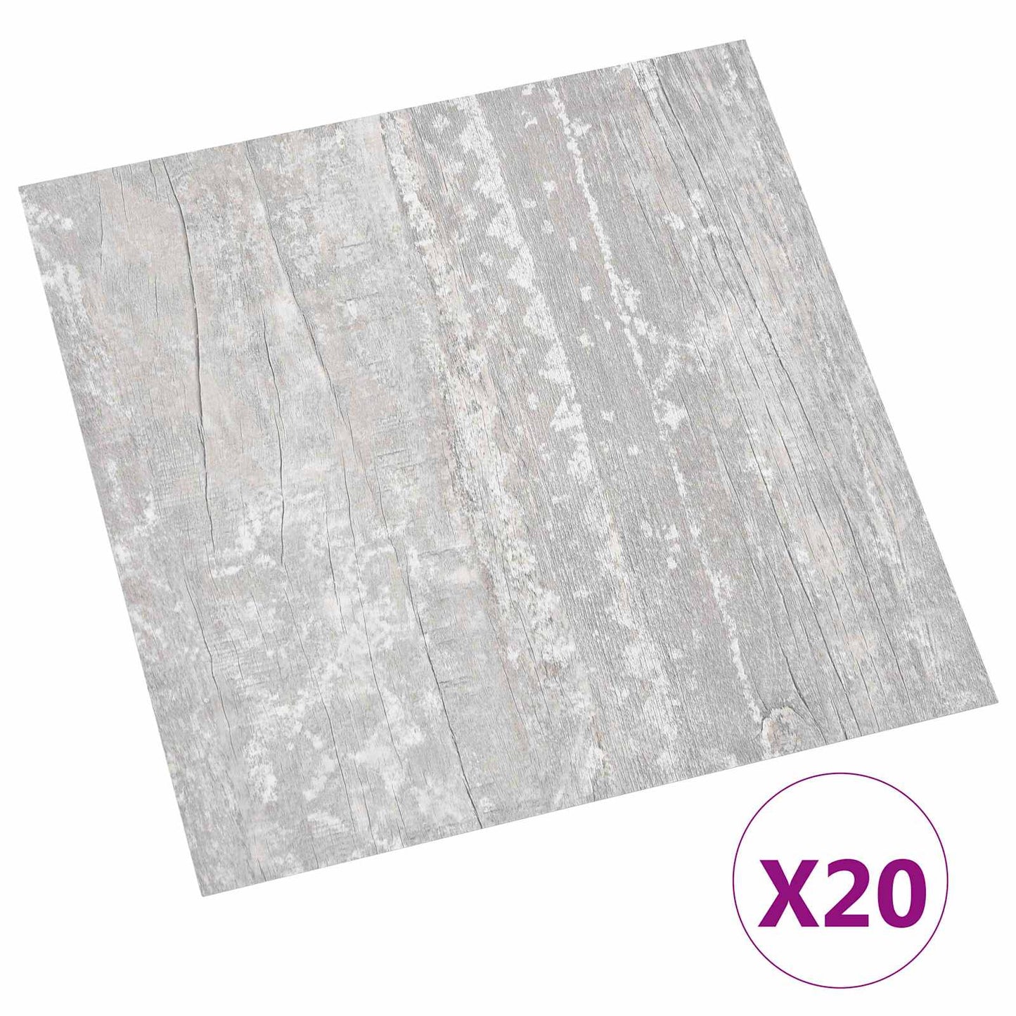 Zelfklevende Vloerplanken 30,5 x 30,5 cm 20 pcs PVC Grijs