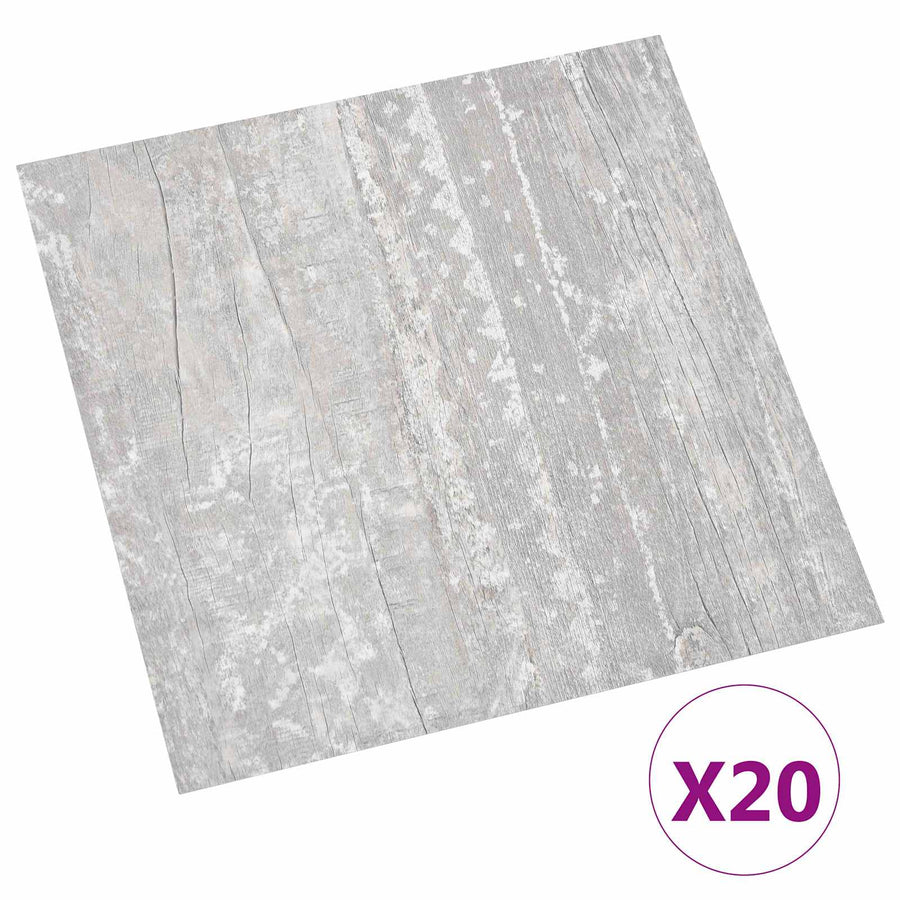 Zelfklevende Vloerplanken 30,5 x 30,5 cm 20 pcs PVC Grijs