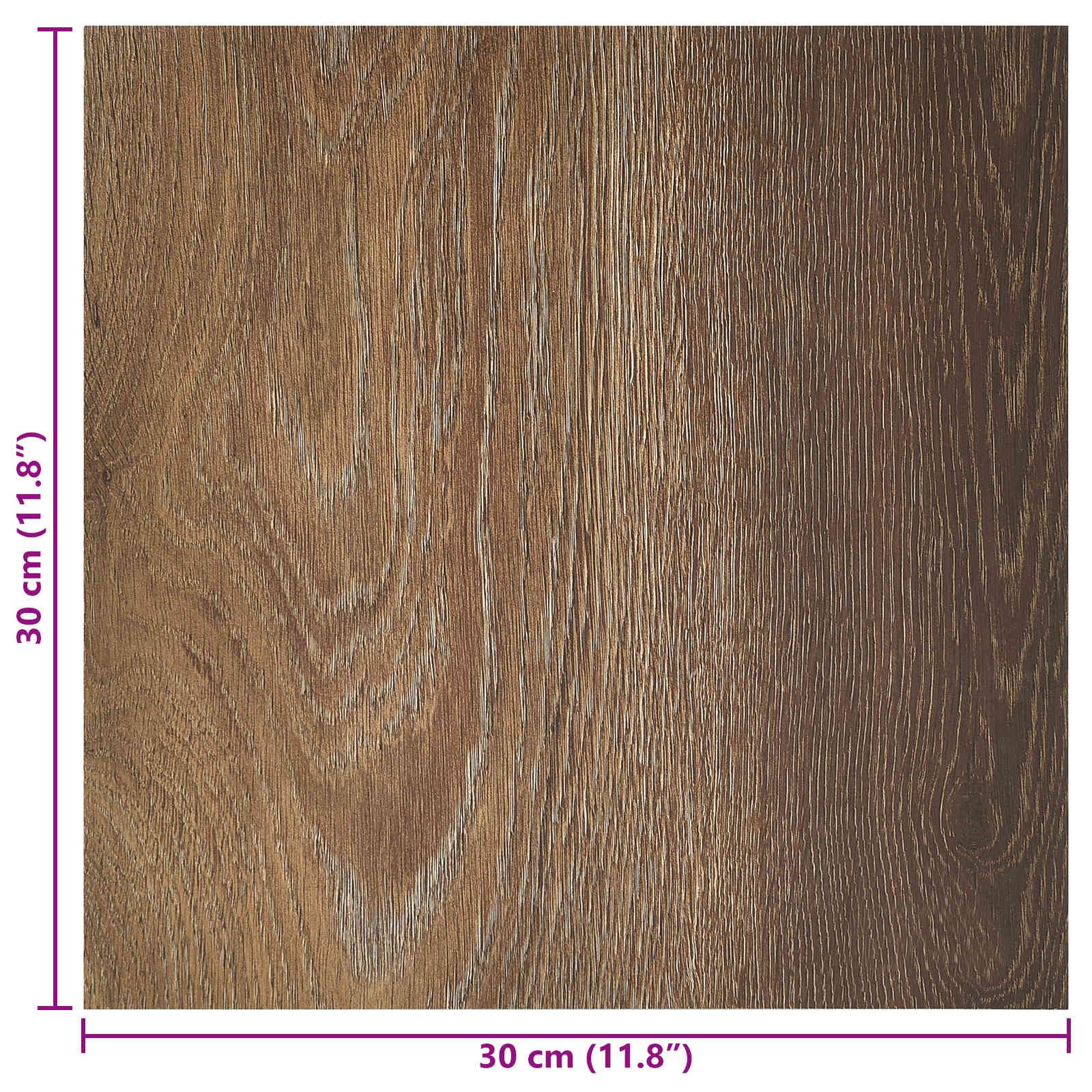 Zelfklevende Vloerplanken 30,5 x 30,5 cm 20 pcs PVC Bruin