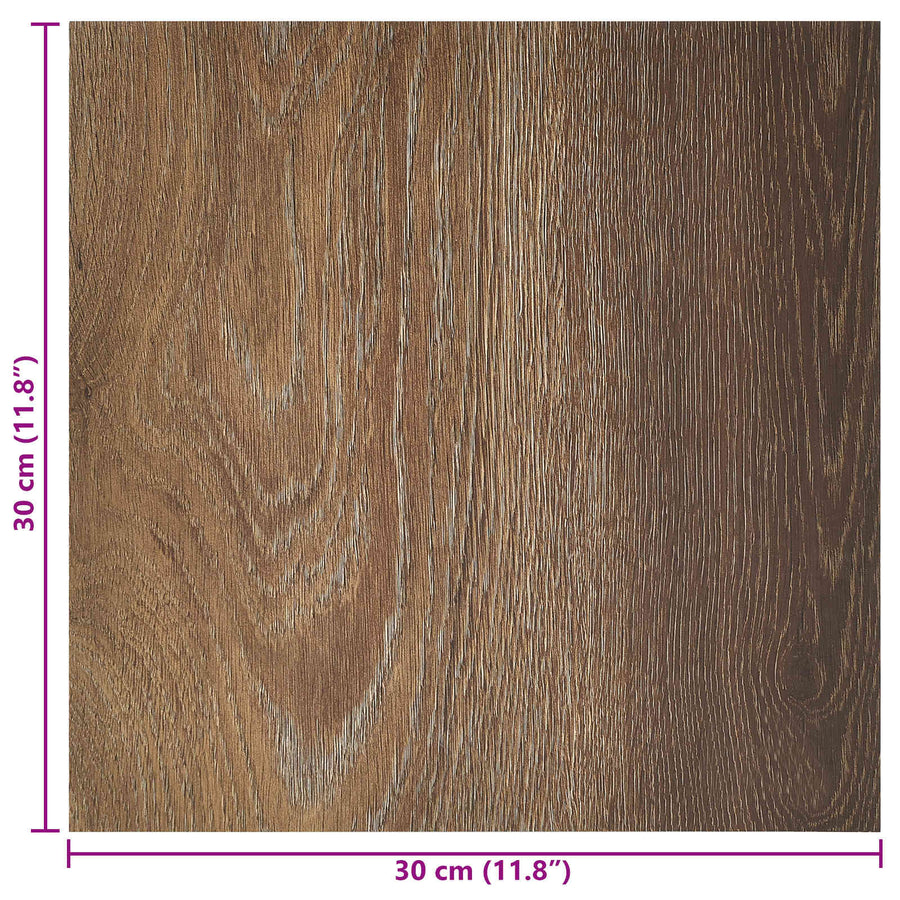 Zelfklevende Vloerplanken 30,5 x 30,5 cm 20 pcs PVC Bruin