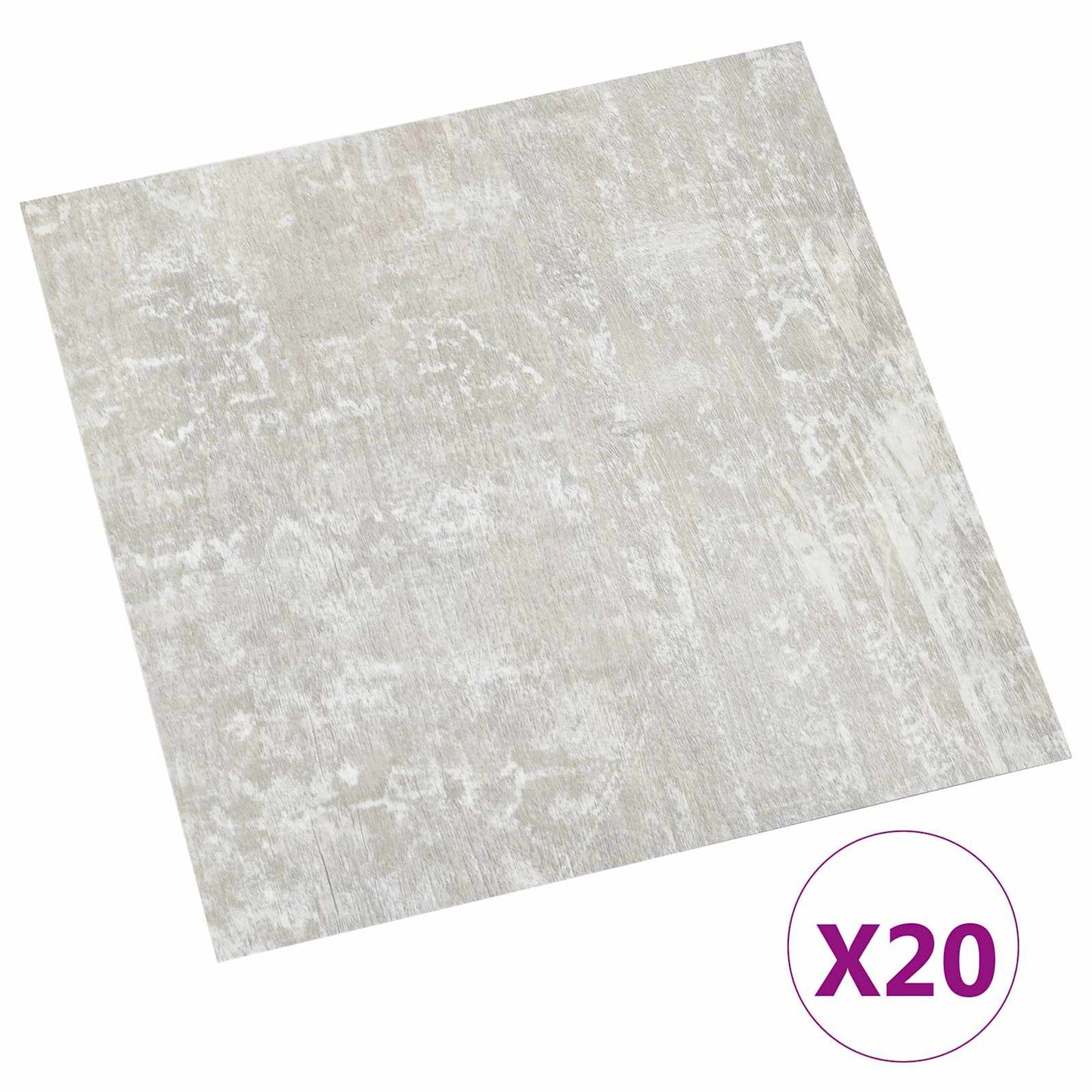 Zelfklevende Vloerplanken 30,5 x 30,5 cm 20 pcs PVC Lichtgrijs