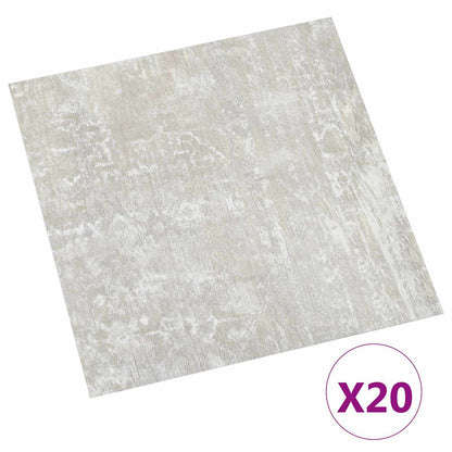 Zelfklevende Vloerplanken 30,5 x 30,5 cm 20 pcs PVC Lichtgrijs