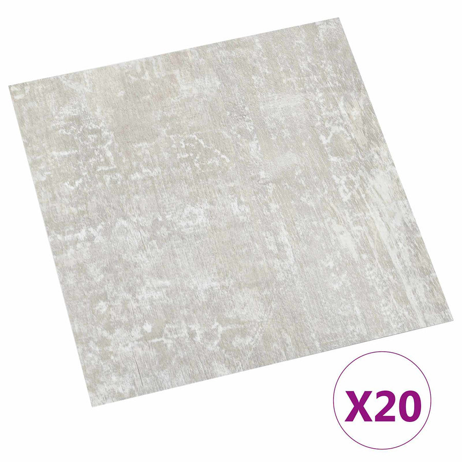 Zelfklevende Vloerplanken 30,5 x 30,5 cm 20 pcs PVC Lichtgrijs