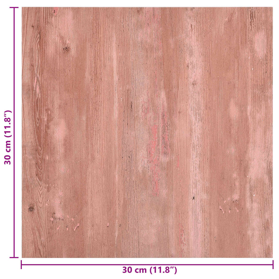 Zelfklevende Vloerplanken 30,5 x 30,5 cm 20 pcs PVC Rood