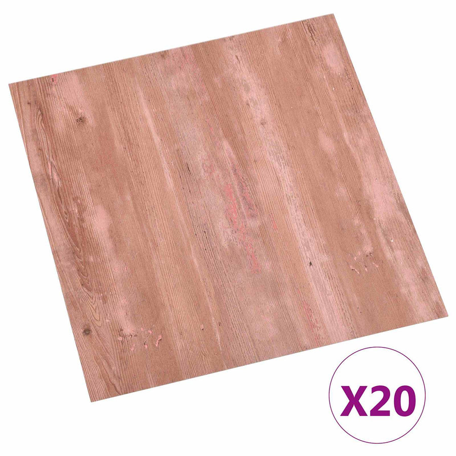 Zelfklevende Vloerplanken 30,5 x 30,5 cm 20 pcs PVC Rood