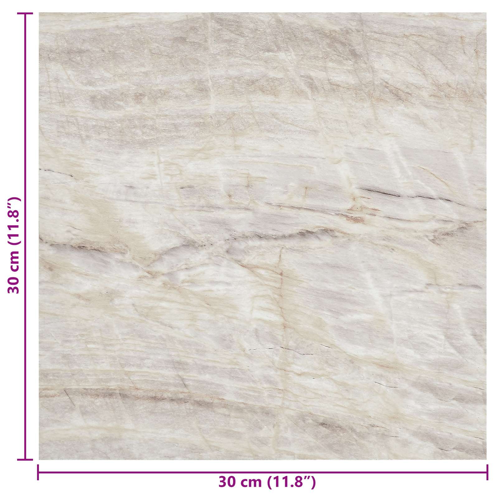 Zelfklevende Vloerplanken 30,5 x 30,5 cm 20 pcs PVC Beige