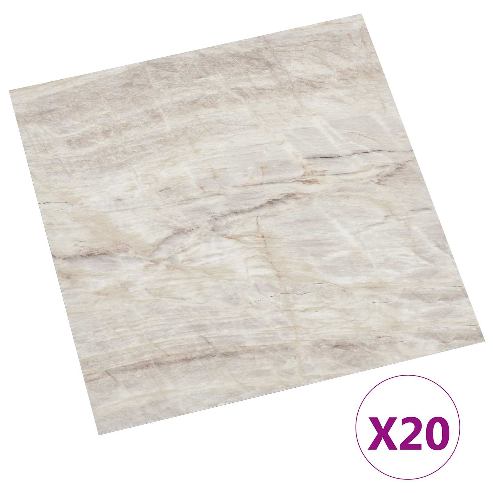Zelfklevende Vloerplanken 30,5 x 30,5 cm 20 pcs PVC Beige
