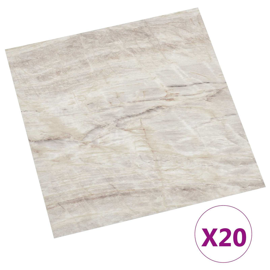Zelfklevende Vloerplanken 30,5 x 30,5 cm 20 pcs PVC Beige