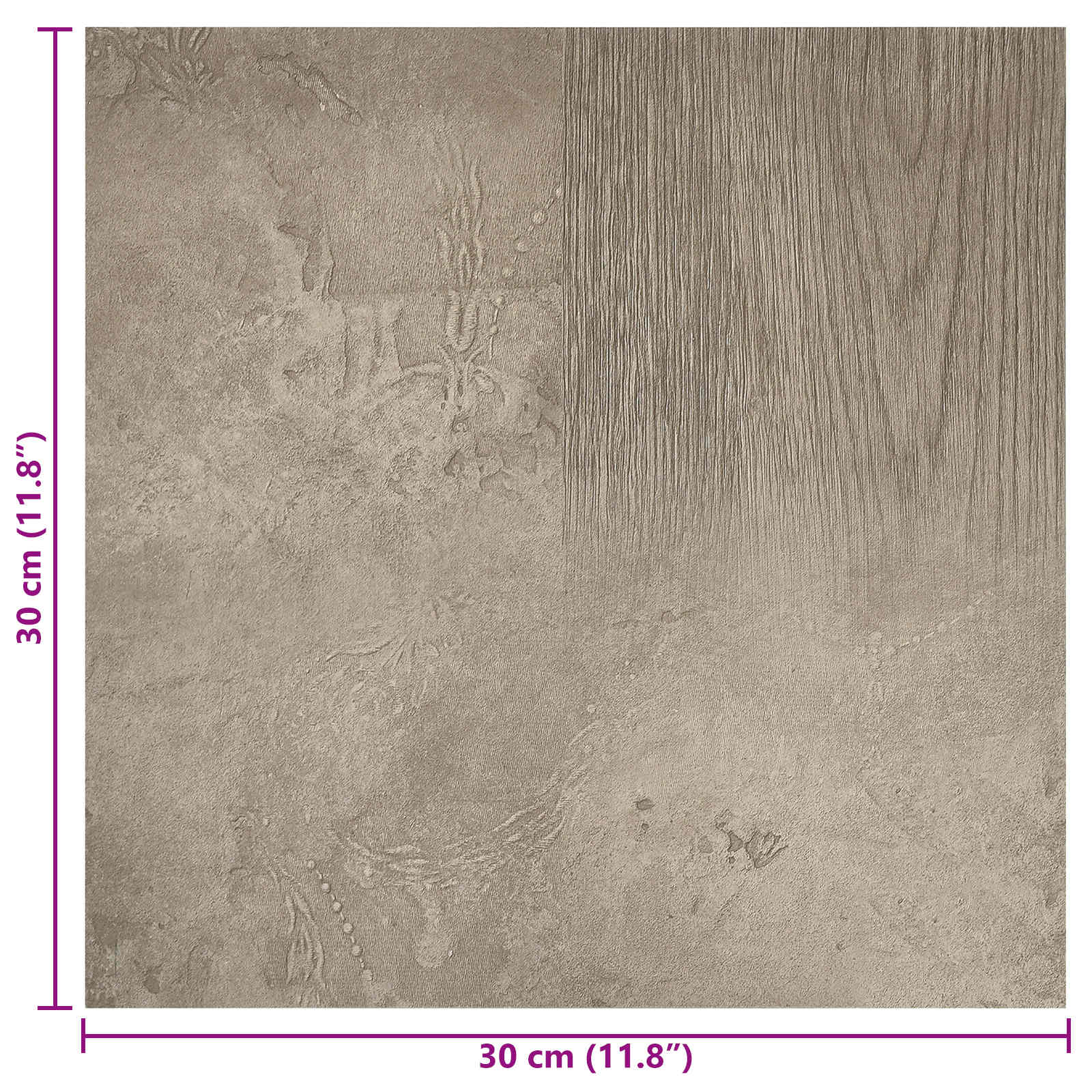 Zelfklevende Vloerplanken 30,5 x 30,5 cm 20 pcs PVC
