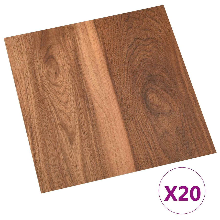 Zelfklevende Vloerplanken 30,5 x 30,5 cm 20 pcs PVC Houtkleur