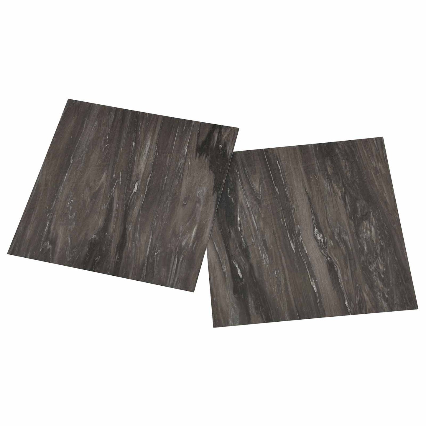 Zelfklevende Vloerplanken 30,5 x 30,5 cm 20 pcs PVC Donkergrijs