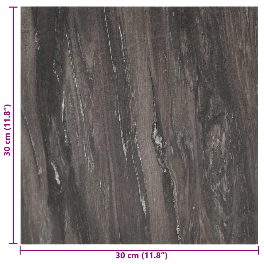 Zelfklevende Vloerplanken 30,5 x 30,5 cm 20 pcs PVC Donkergrijs