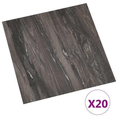 Zelfklevende Vloerplanken 30,5 x 30,5 cm 20 pcs PVC Donkergrijs