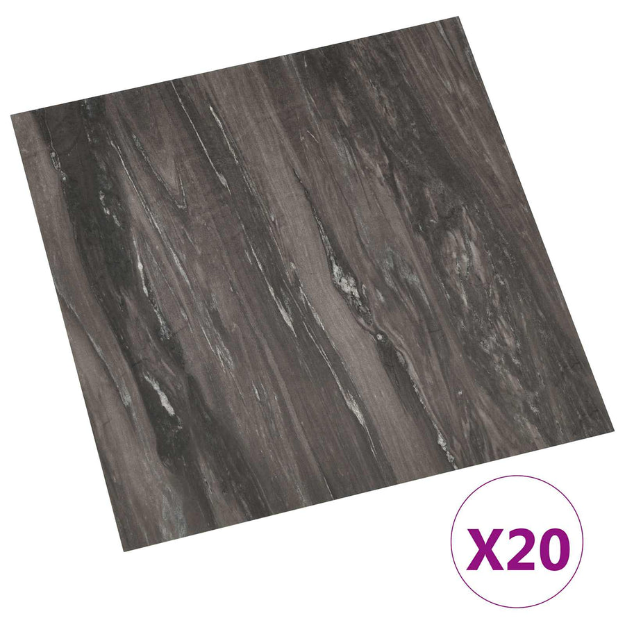 Zelfklevende Vloerplanken 30,5 x 30,5 cm 20 pcs PVC Donkergrijs
