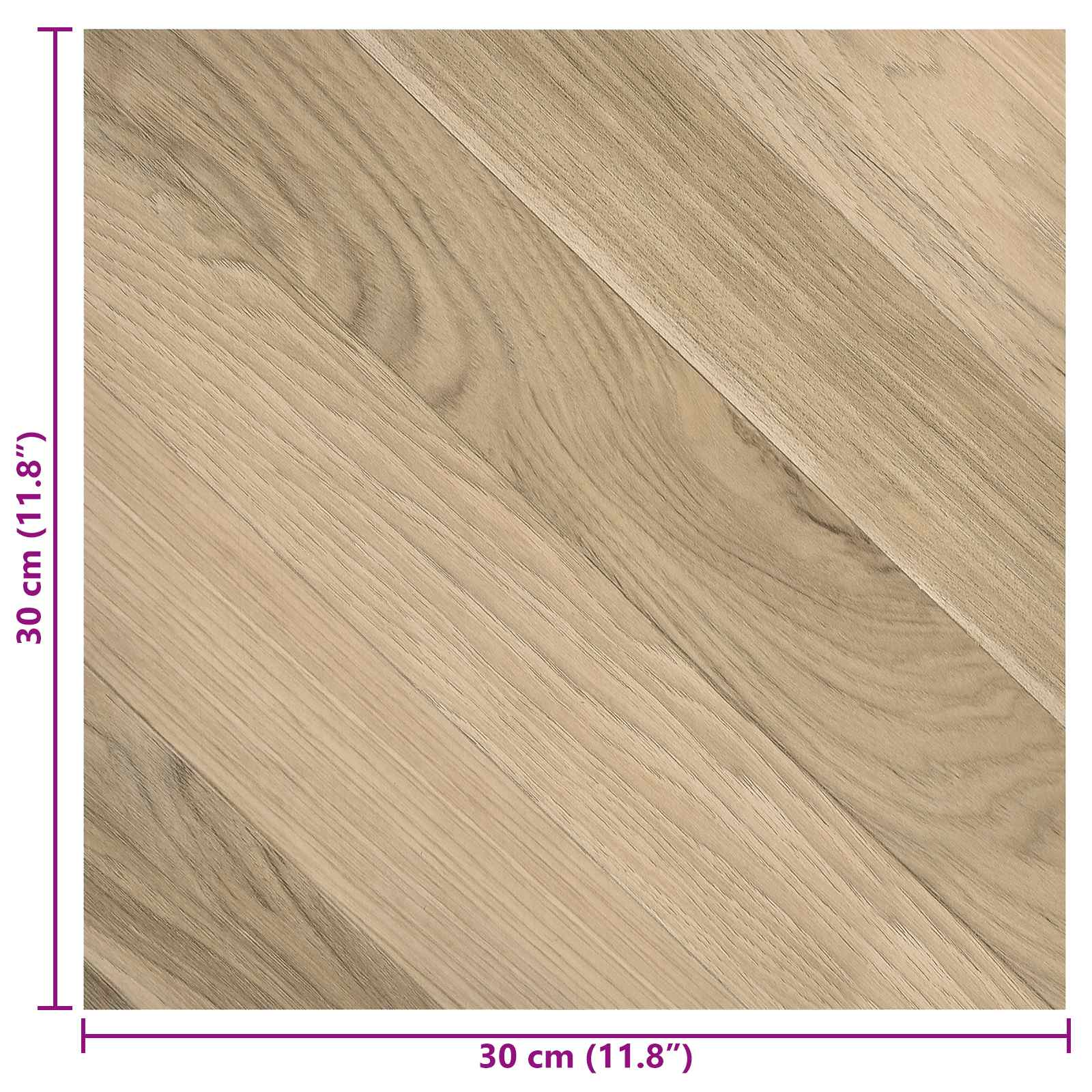 Zelfklevende Vloerplanken 30,5 x 30,5 cm 20 pcs PVC