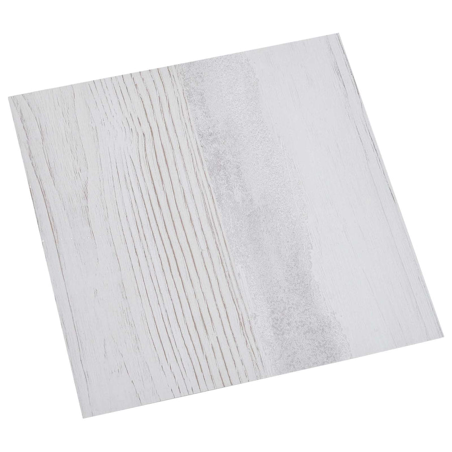 Zelfklevende Vloerplanken 30,5 x 30,5 cm 20 pcs PVC Wit en Hout