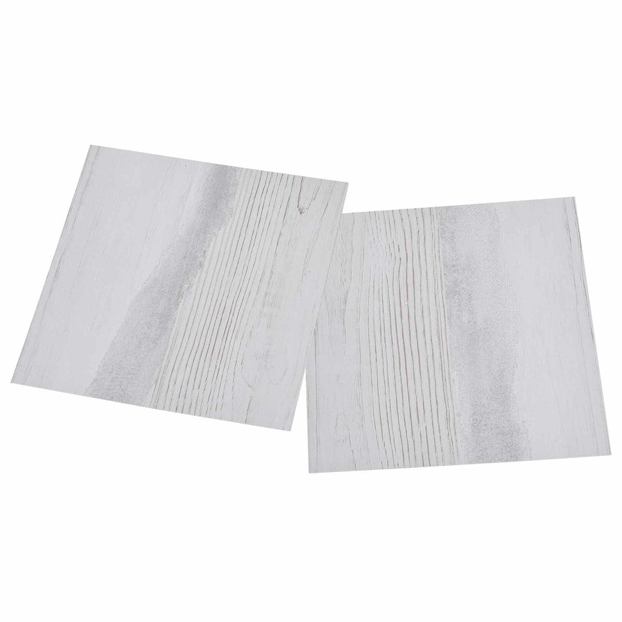 Zelfklevende Vloerplanken 30,5 x 30,5 cm 20 pcs PVC Wit en Hout