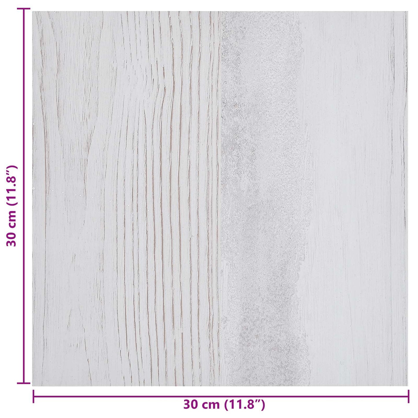 Zelfklevende Vloerplanken 30,5 x 30,5 cm 20 pcs PVC Wit en Hout
