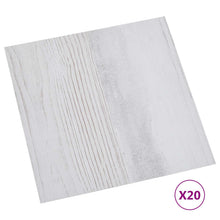 Zelfklevende Vloerplanken 30,5 x 30,5 cm 20 pcs PVC Wit en Hout