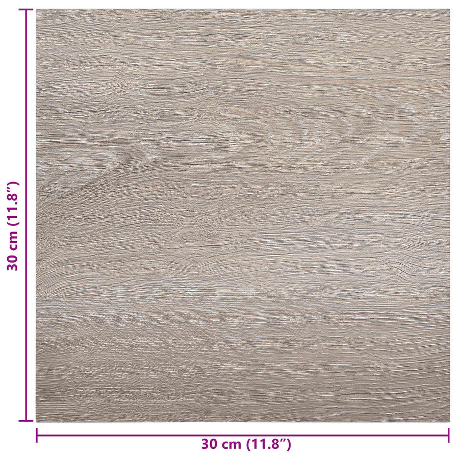 Zelfklevende Vloerplanken 30,5 x 30,5 cm 20 pcs PVC Taupe