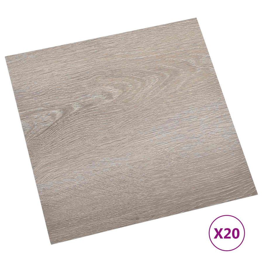 Zelfklevende Vloerplanken 30,5 x 30,5 cm 20 pcs PVC Taupe