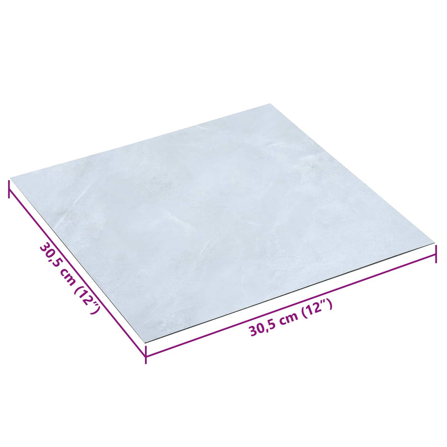 Zelfklevende Vloerplanken 30,5 x 30,5 cm 20 pcs PVC Wit Marmer