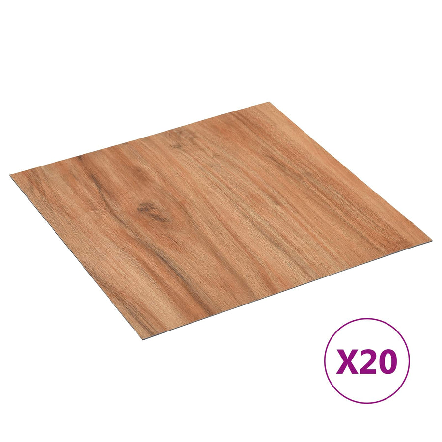 Zelfklevende Vloerplanken 30,5 x 30,5 cm 20 pcs PVC Licht Hout