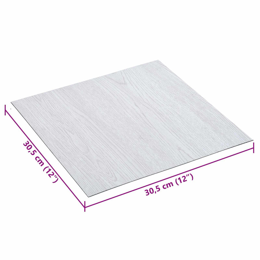 Zelfklevende Vloerplanken 30,5 x 30,5 cm 20 pcs PVC Wit