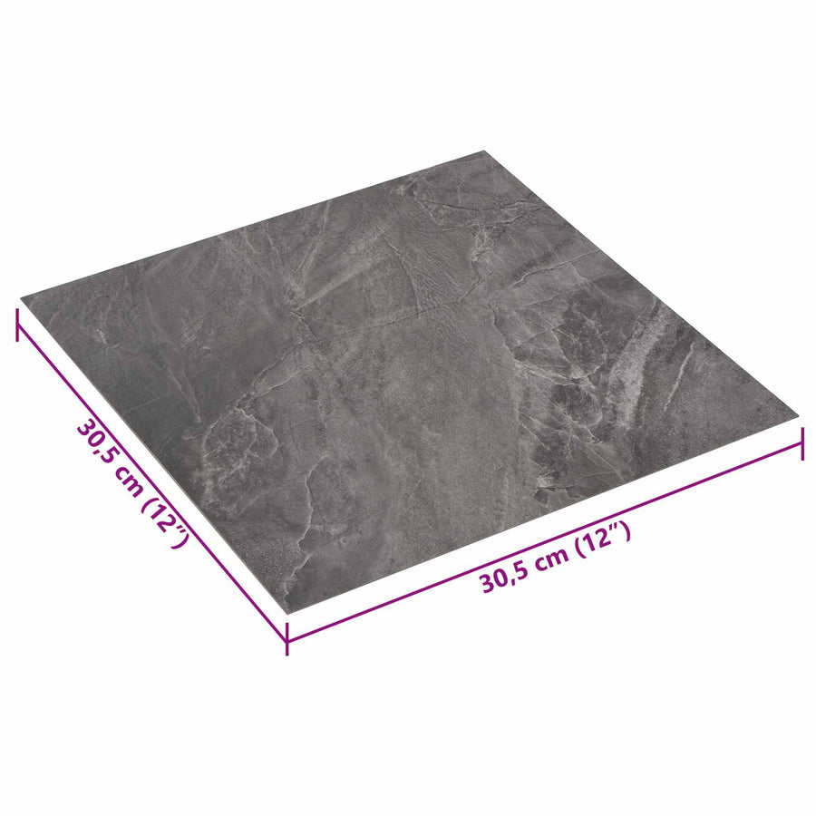 Zelfklevende Vloerplanken 30,5 x 30,5 cm 20 pcs PVC Zwart
