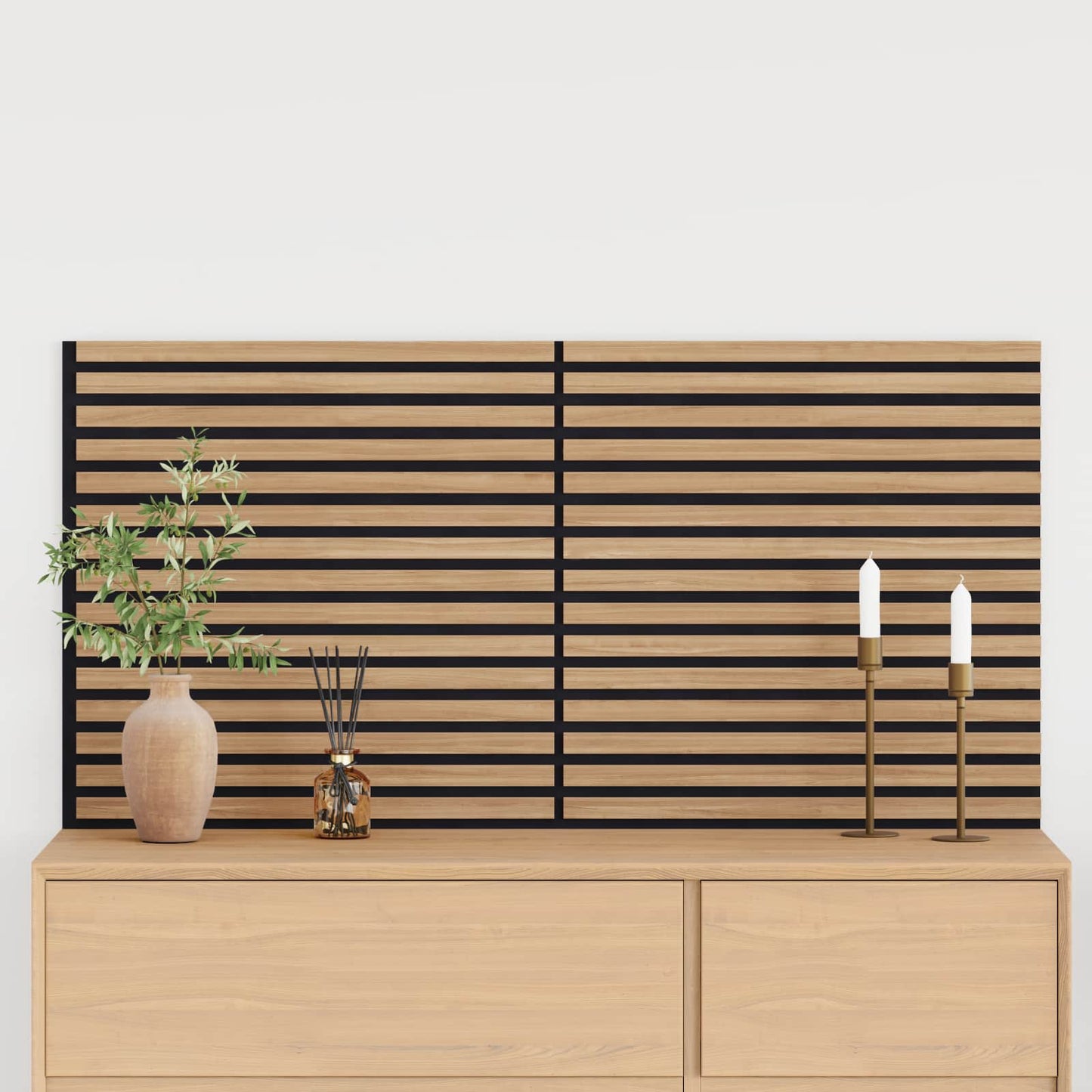 Wandpanelen 2 pcs Naturel 60,5 x 60 cm