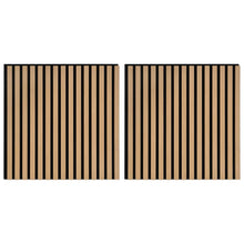 Wandpanelen 2 pcs Naturel 60,5 x 60 cm