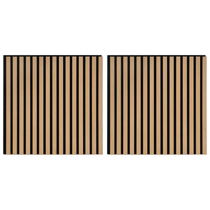 Wandpanelen 2 pcs Naturel 60,5 x 60 cm