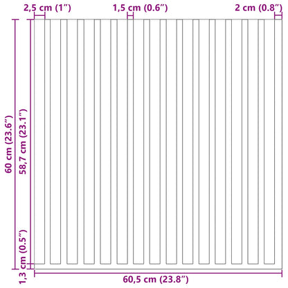 Wandpanelen 2 pcs Antracietkleurig 60,5 x 60 cm