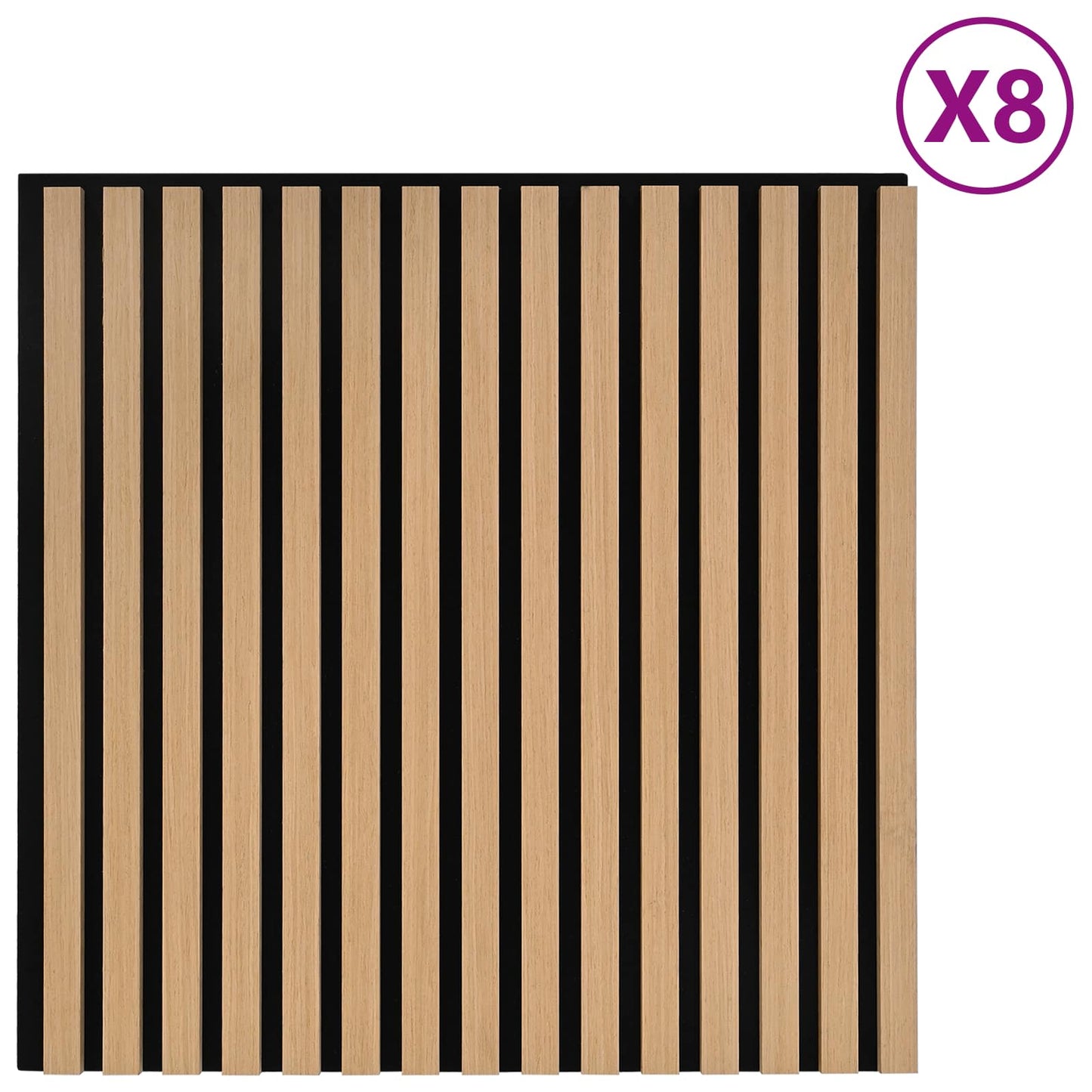 Wandpanelen 8 pcs Naturel 60,5 x 60 cm