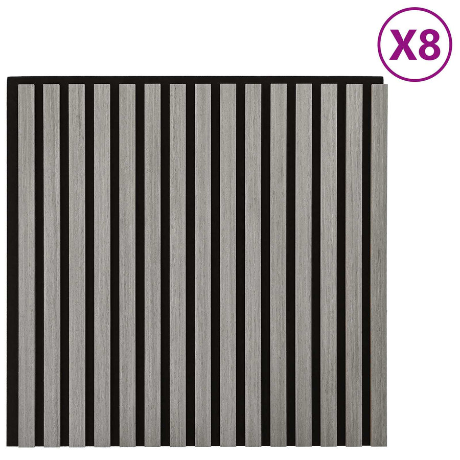 Wandpanelen 8 pcs Grijs 60,5 x 60 cm