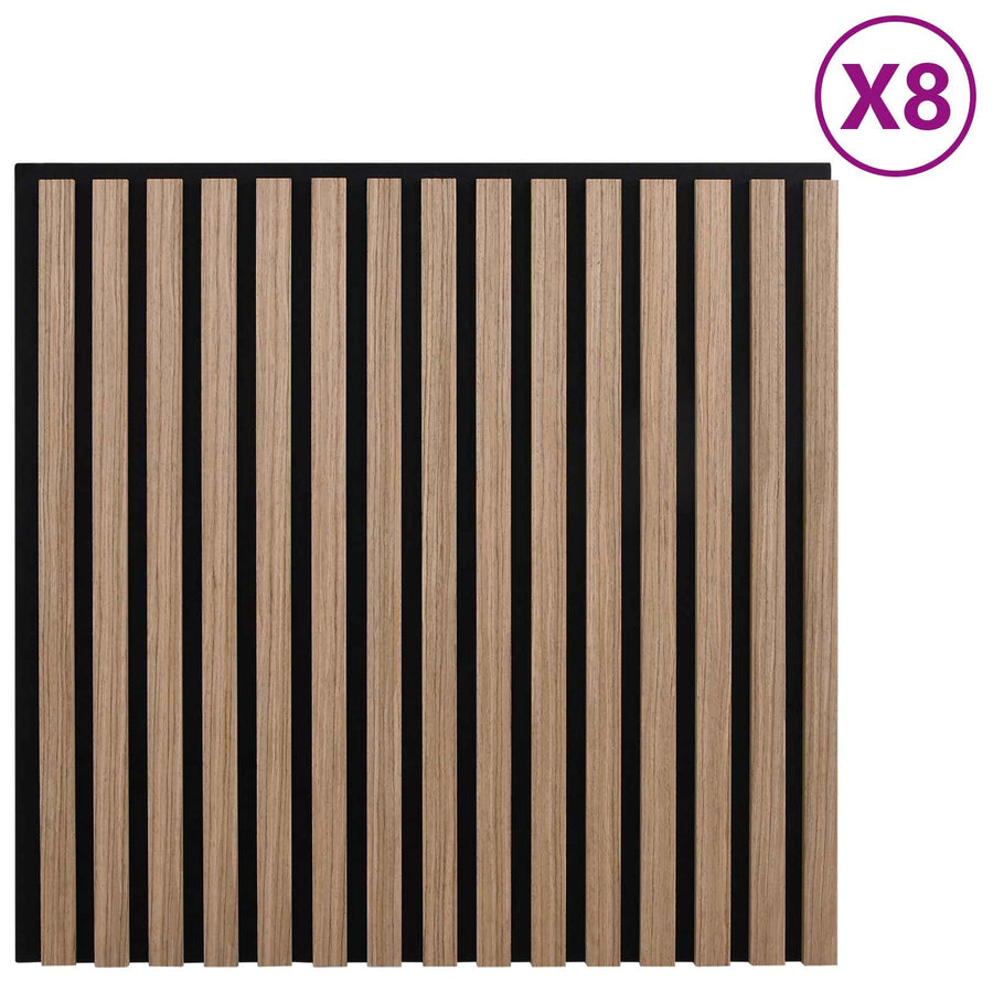 Wandpanelen 8 pcs Bruin 60,5 x 60 cm