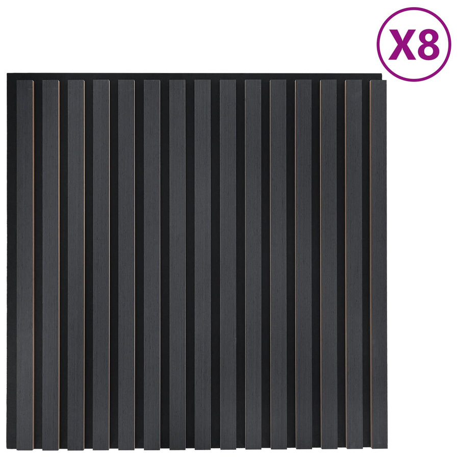 Wandpanelen 8 pcs Antracietkleurig 60,5 x 60 cm