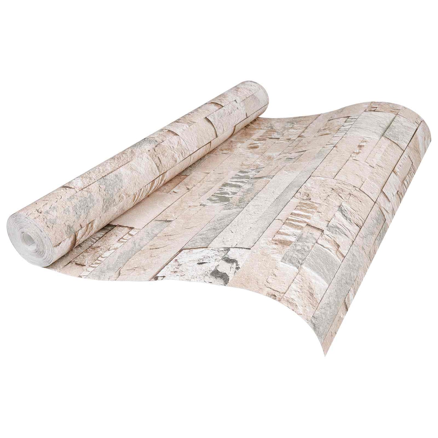 3D Steen Behang Beige 10 x 0,53 m Non-Woven Stof