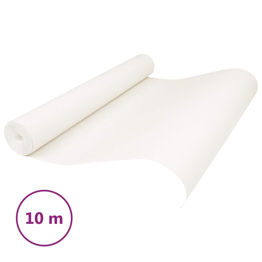 3D Vast Behang Gestreept Crèmewit 10 x 0,53 m Non-Woven Stof