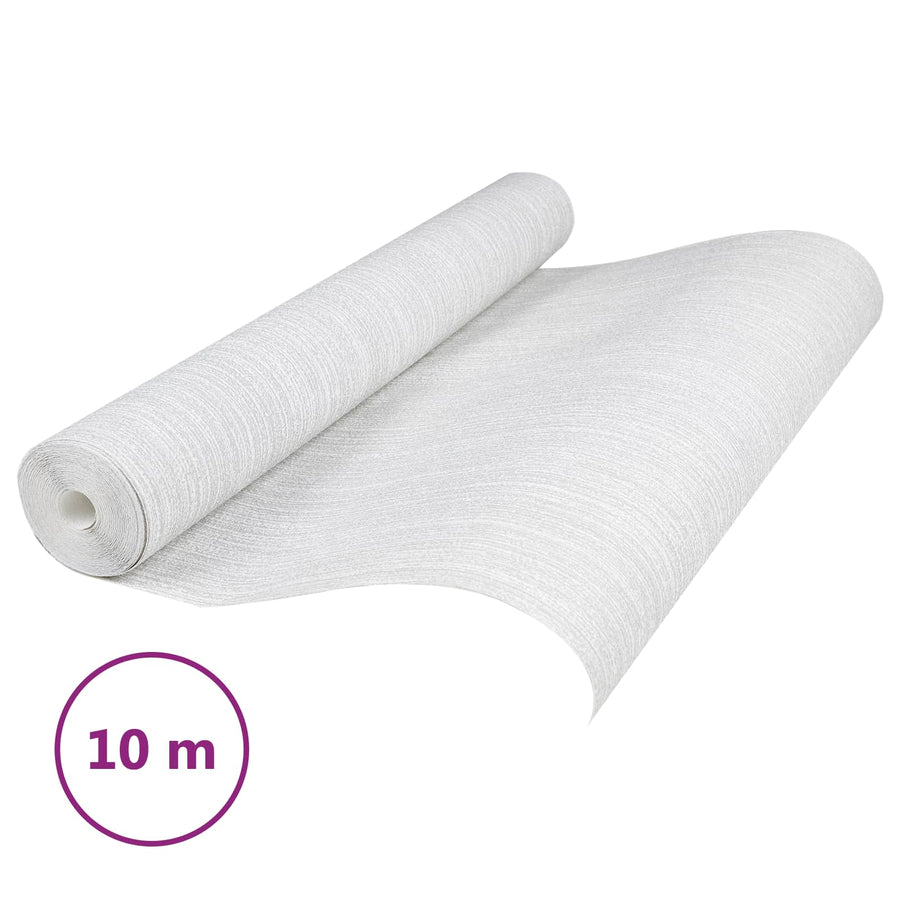3D Vast Behang Gestreept Lichtgrijs 10 x 0,53 m Non-Woven Stof