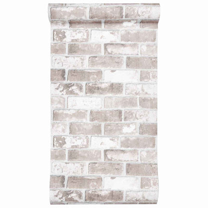 3D Vast Behang Gestreept Baksteen 10 x 0,53 m Non-Woven Stof