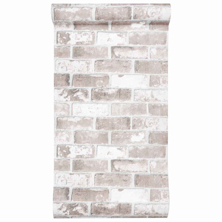 3D Vast Behang Gestreept Baksteen 10 x 0,53 m Non-Woven Stof