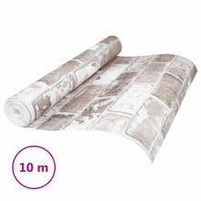3D Vast Behang Gestreept Baksteen 10 x 0,53 m Non-Woven Stof