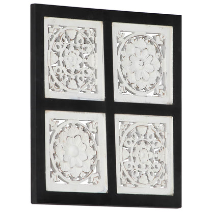 Kunst Decoratie Zwart en Wit 40 x 40 x 1,5 cm