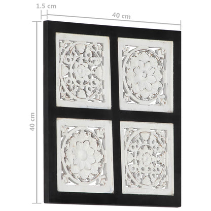 Kunst Decoratie Zwart en Wit 40 x 40 x 1,5 cm