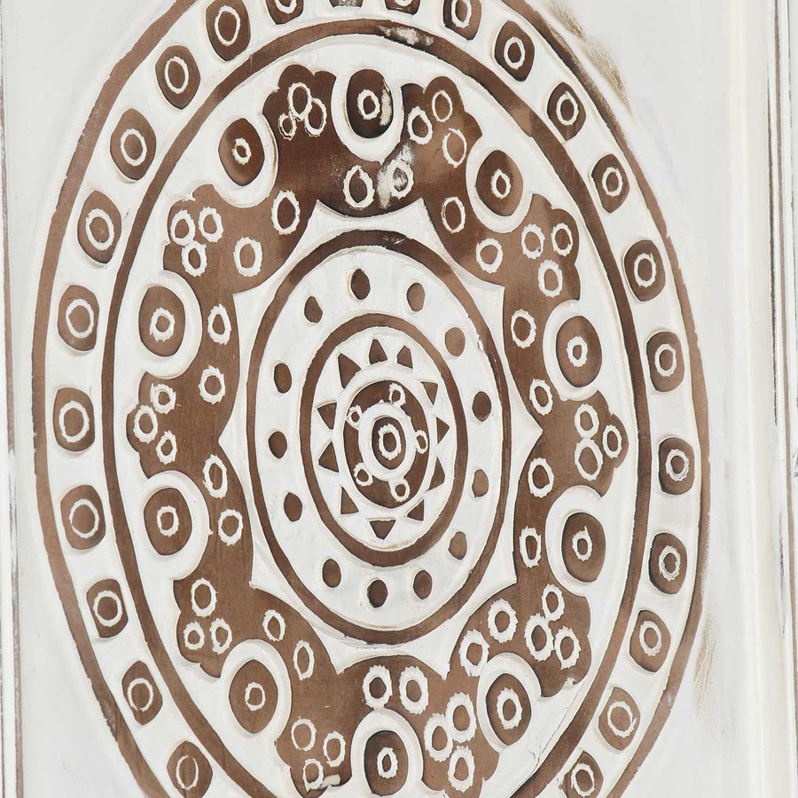 Kunst Decoratie 2 pcs Bruin en wit 40 x 40 x 1,5 cm
