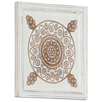 Kunst Decoratie 2 pcs Bruin en wit 40 x 40 x 1,5 cm